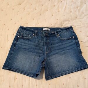 LOFT The Roll Denim Shorts Size 10